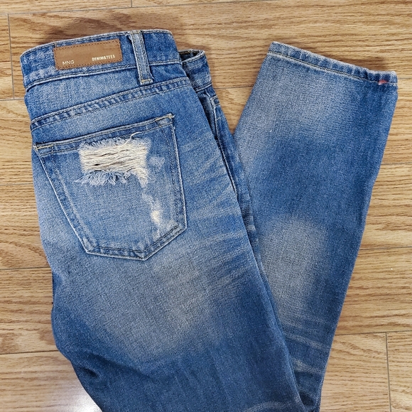 Mango cropped white washed jeans - Picture 3 of 4